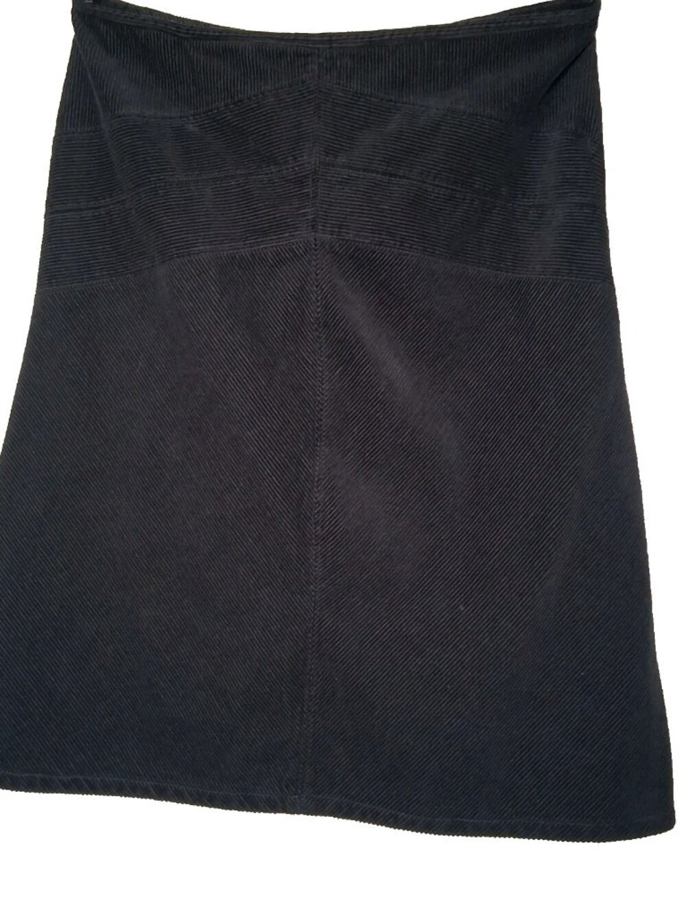 Woolrich Corduroy Skirt Size 14 Black Midi Wide Wale Classic Capsule Zip